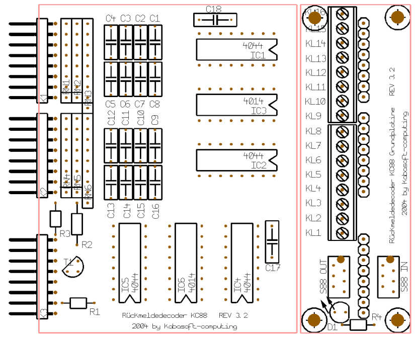 R�ckmeldedecoder KC88 - Best�ckungsseite