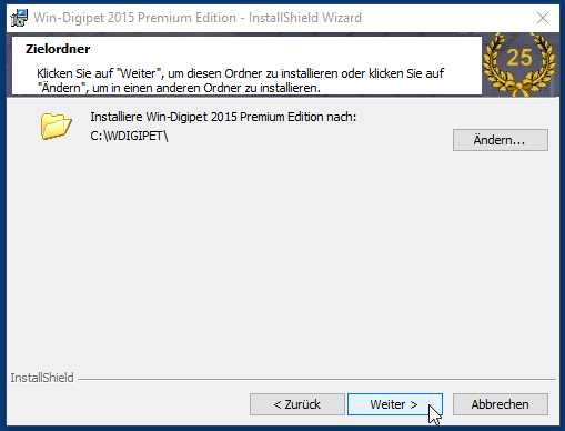 Win-Digipet installieren