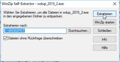 WDP Update extrahieren