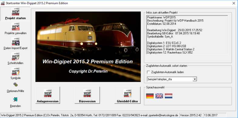Win-Digipet Startcenter