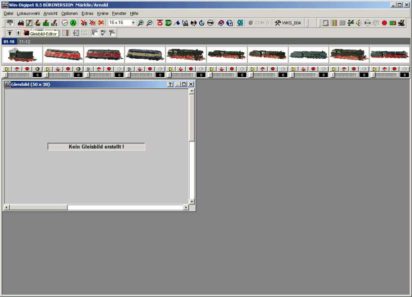 leeres Gleisbild in Win-Digipet