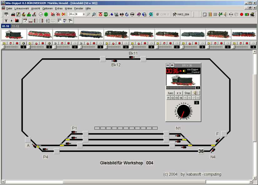 Gleisbild in Win-Digipet