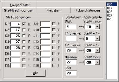 Register Stell-Bedingungen