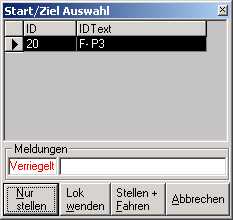 Fehlermeldung Verriegelt